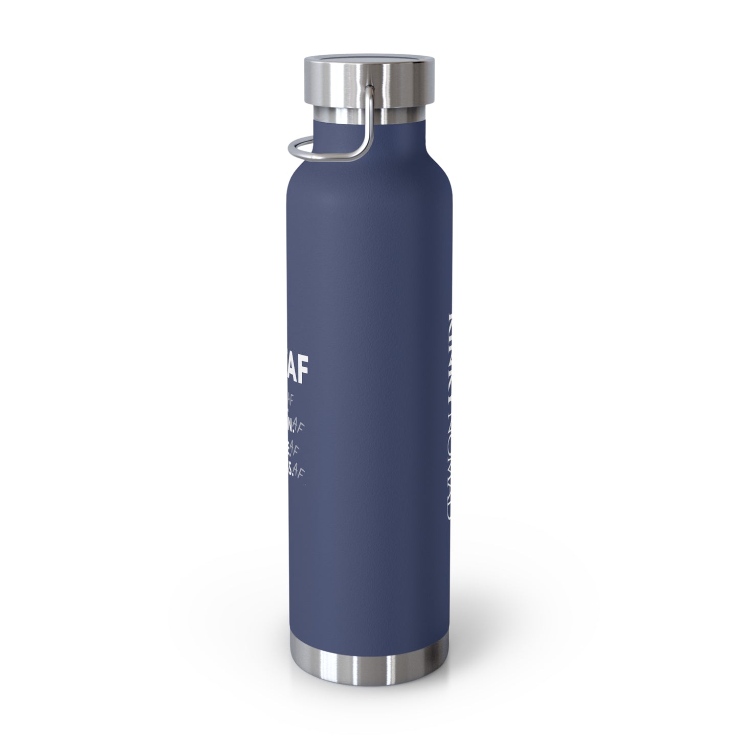 Copper Vacuum Insulated Water Bottle – 22oz Stainless Steel with Empowerment Designs | My Body My Rules, Louder Than Fear, We Know Nothing, #WTAF, I Stand in My Power