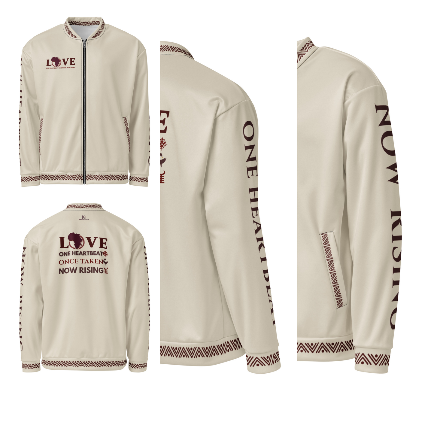 Love Africa Bomber Jacket – Empowerment Streetwear | Unisex All-Over Print Jacket