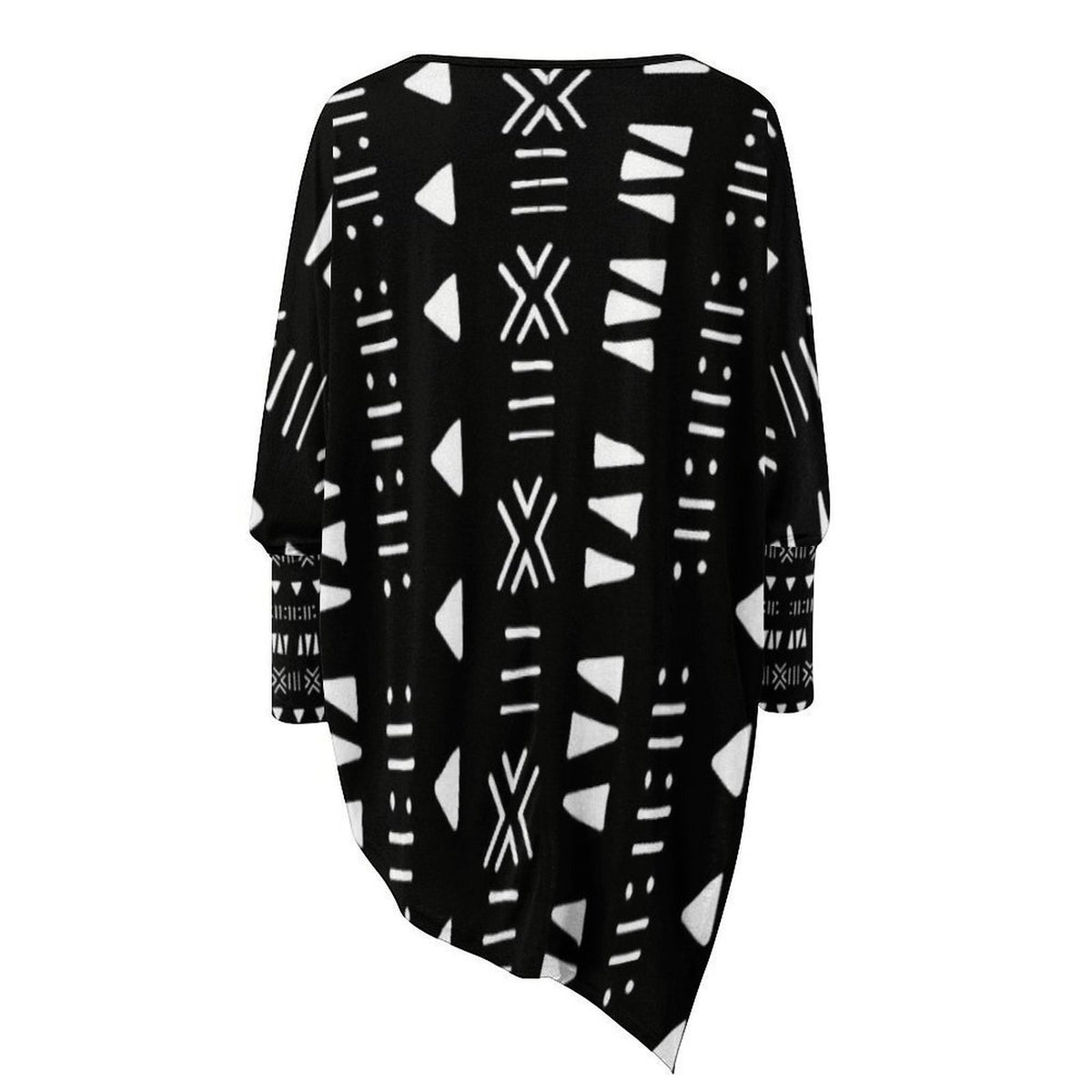 Mud Cloth PRINT Asymmetric Top | Savanna Series | Women's | Kinky Nomad