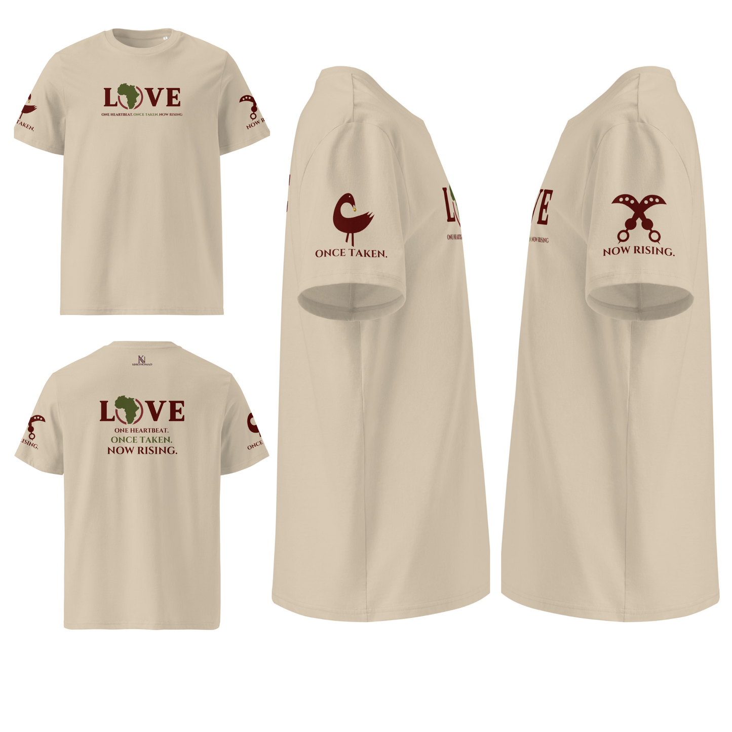 LOVE AFRICA - Organic Cotton T-Shirt – Eco-Friendly Unisex Tee | Africa-Inspired Statement Shirt