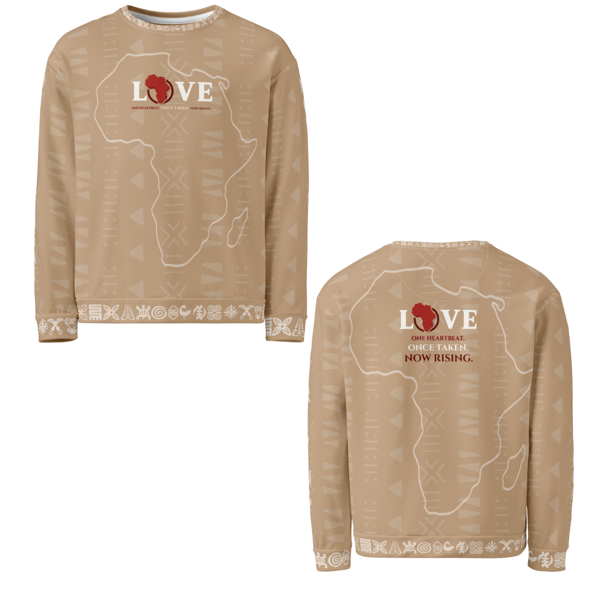 Love Africa “One Heartbeat” Recycled Unisex Sweatshirt