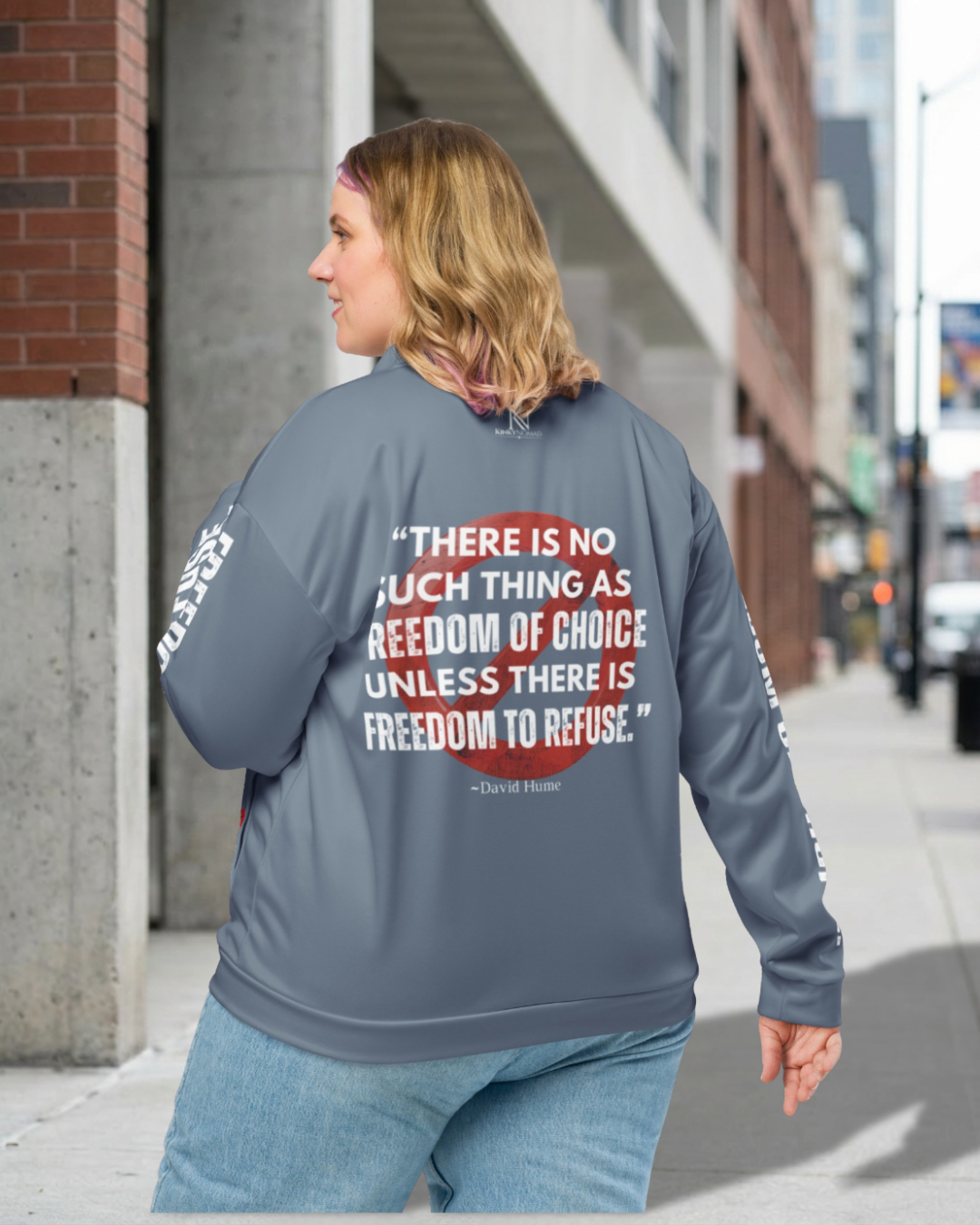 Freedom to Refuse Bomber Jacket – Unisex Empowerment Streetwear
