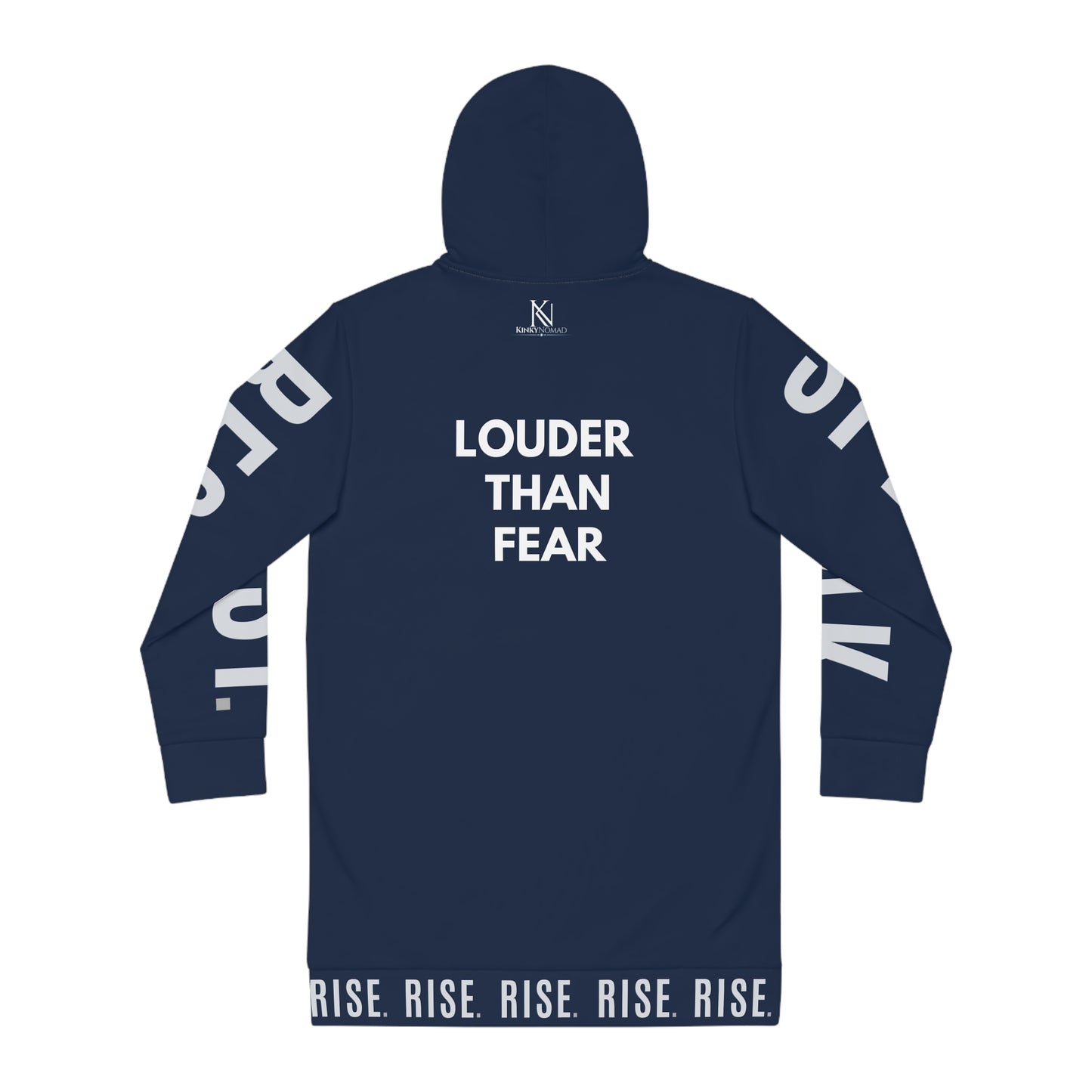 Louder Than Fear Women’s Hoodie Dress – Speak, Resist, Rise Statement Apparel