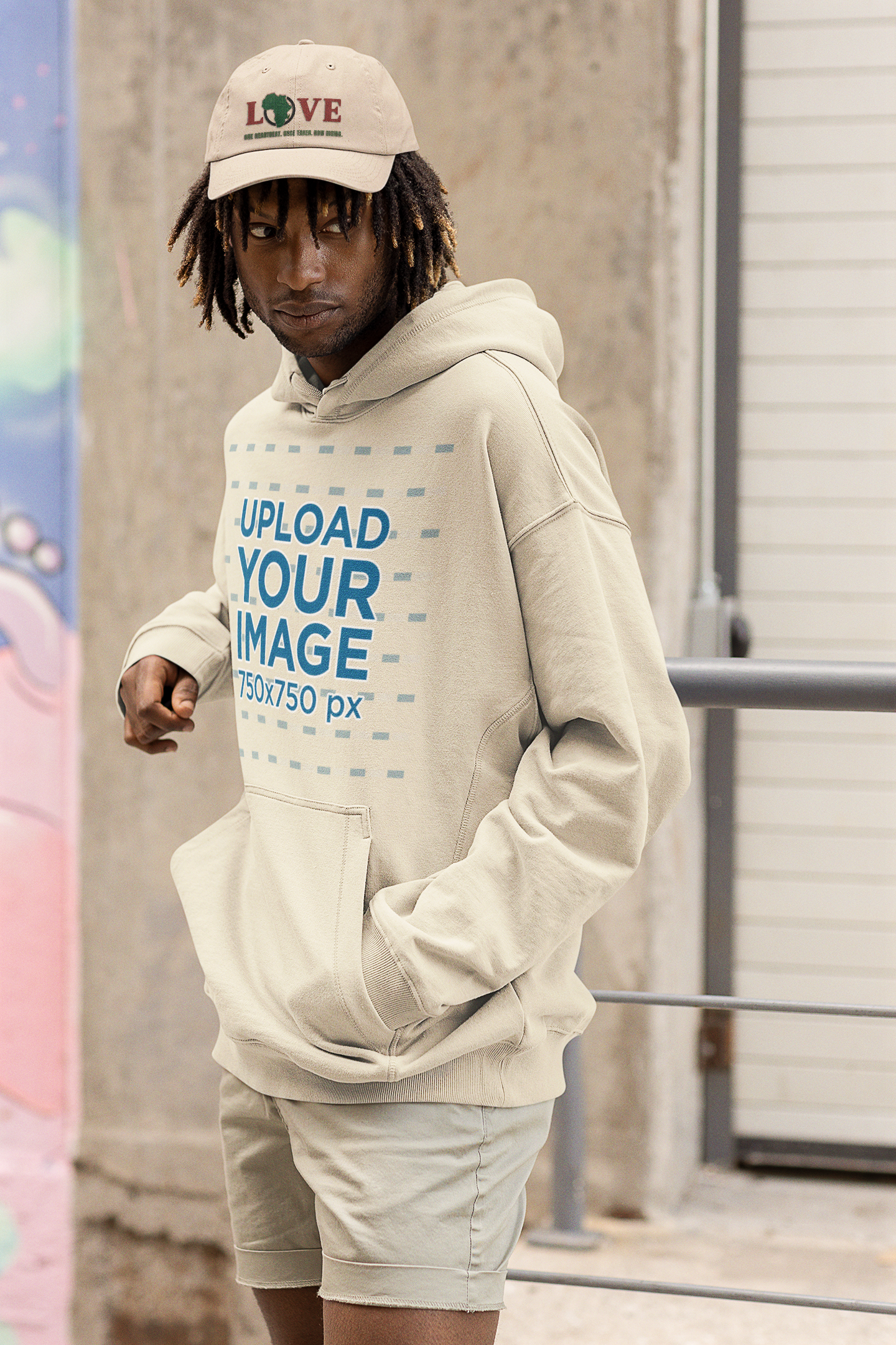 Love Africa Dad Hat – Organic Cotton Adjustable Cap | Sustainable Unisex Embroidered Hat