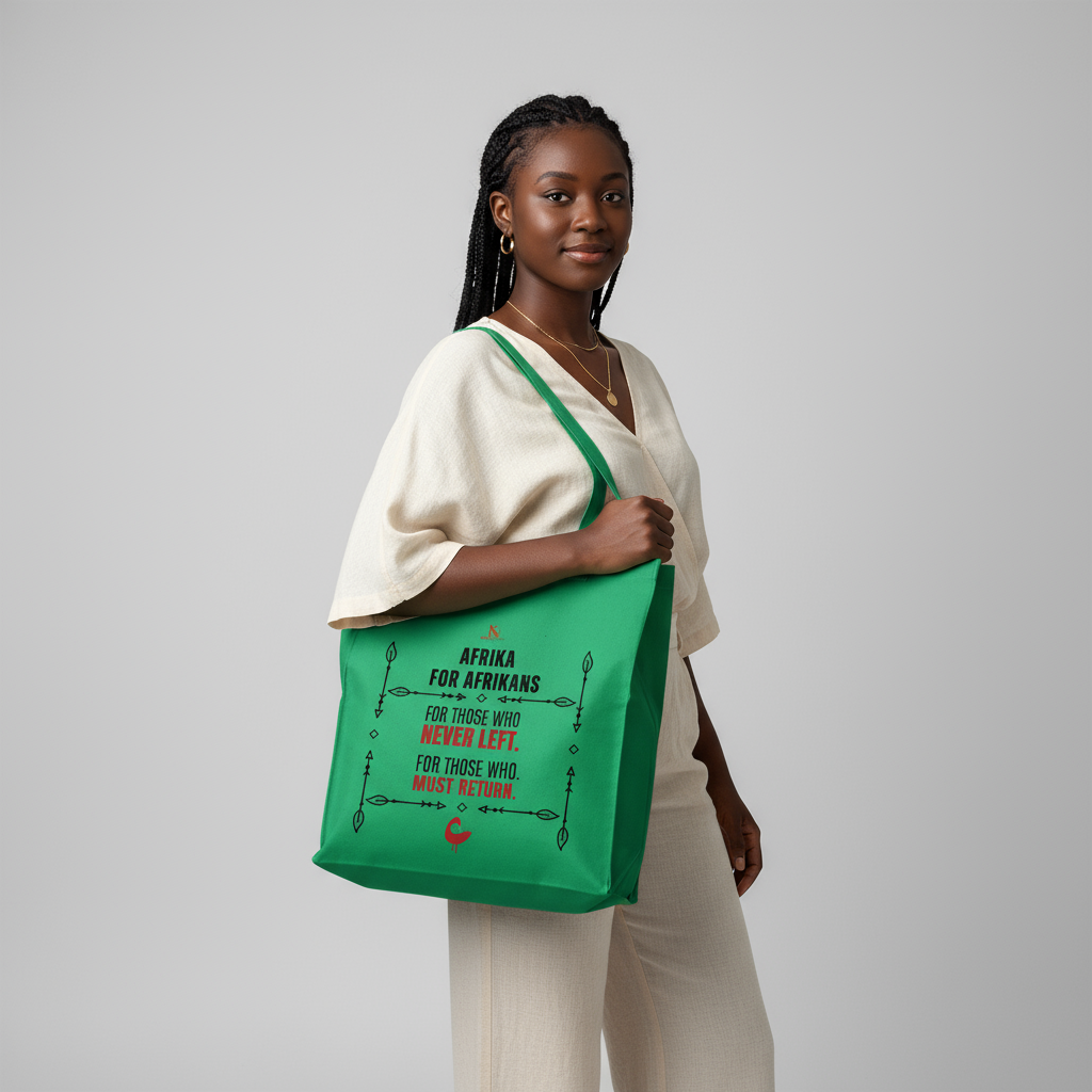 Afrika for Afrikans Tote Bag | Empowerment Quote Reusable Cotton Canvas Tote by Kinky Nomad