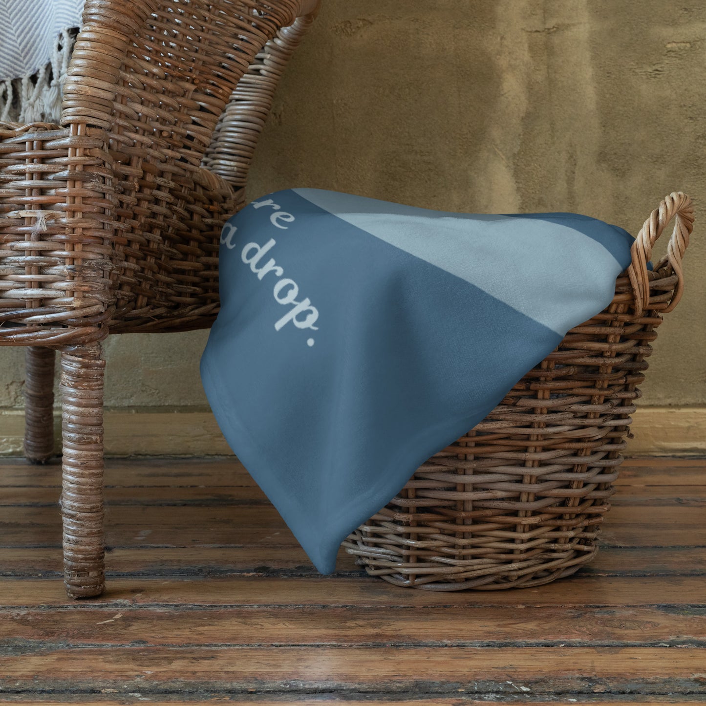 Entire Ocean Throw Blanket – Rumi Quote Design