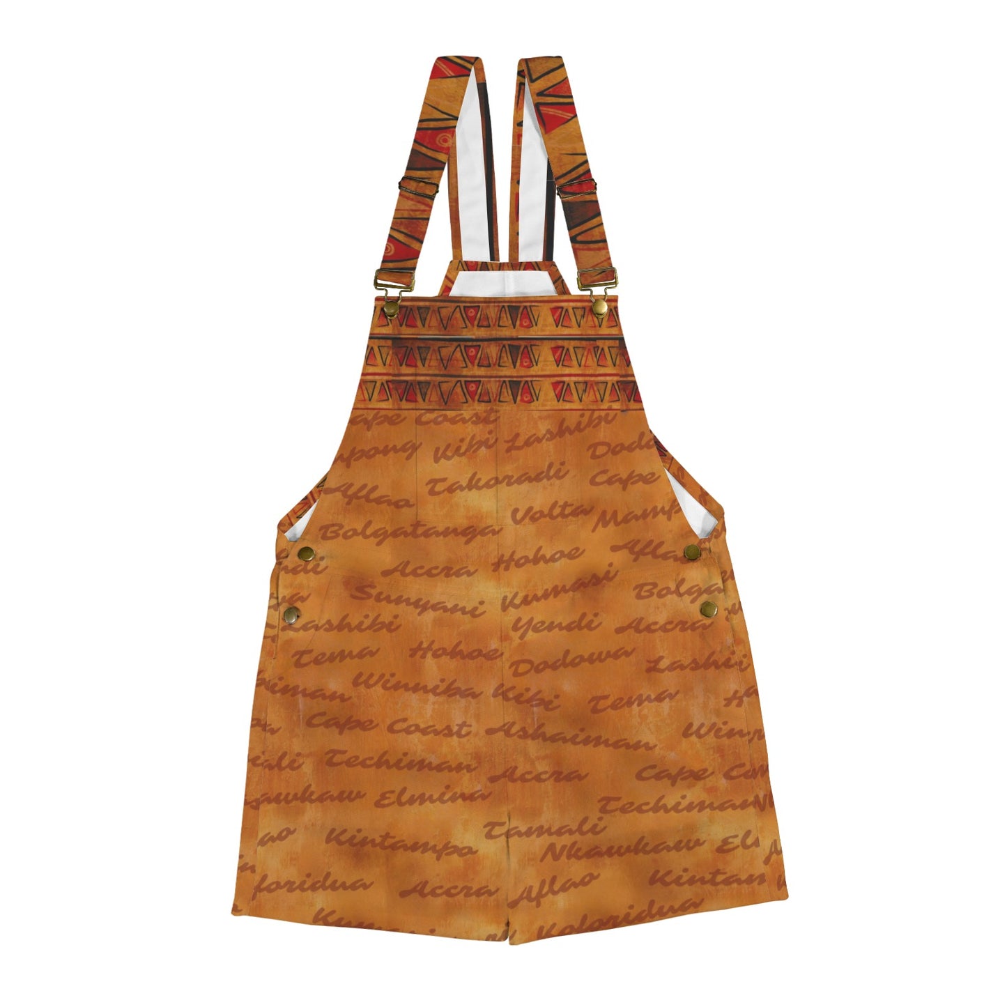 Ghana Inspired Overalls | African Print Unisex | Kinky Nomad