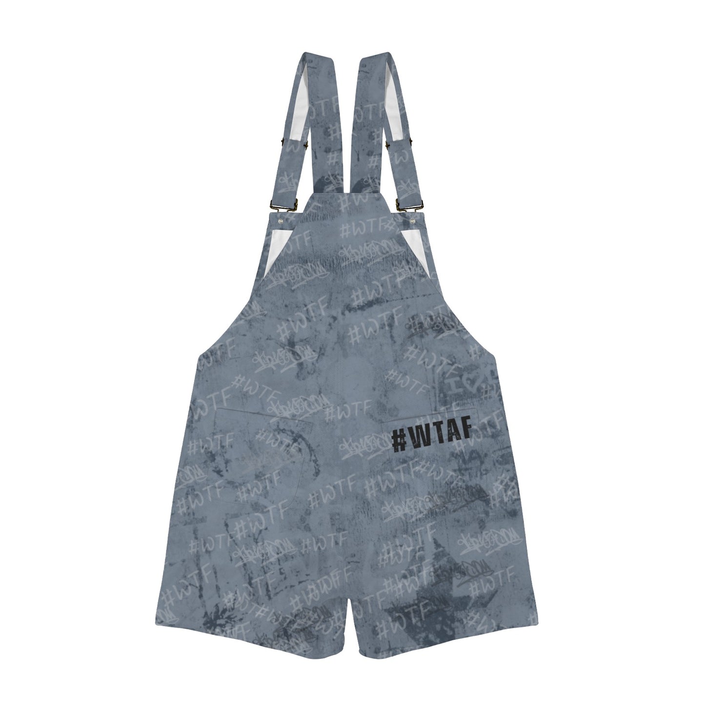 Unisex Graphic Streetwear Overalls | Short Overalls | Adjustable Strap Urban Outfit | WTAF