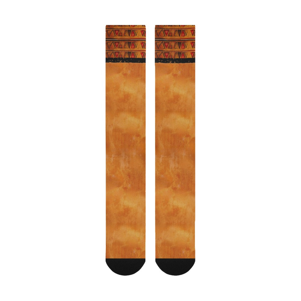 Over-the-Calf Socks | Angles Ghana Mud Cloth | Kinky Nomad