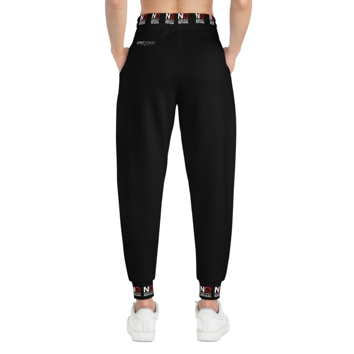 NO FREEDOM Athletic Joggers -BLACK