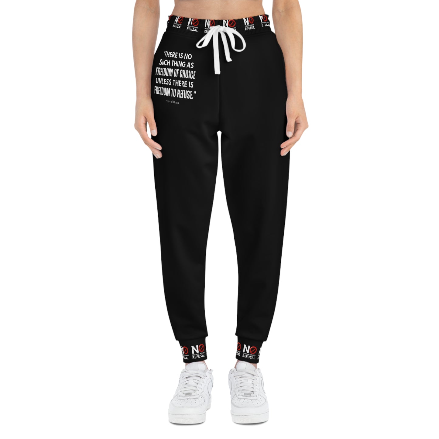 NO FREEDOM Athletic Joggers -BLACK