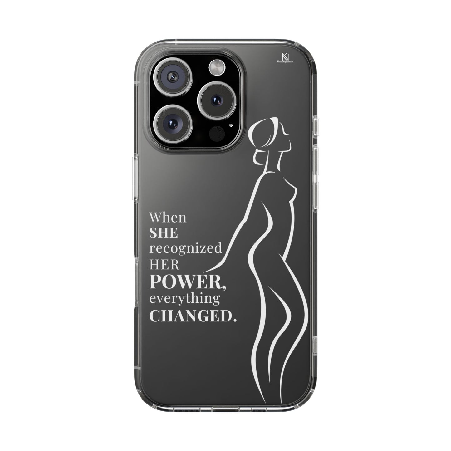 Empowerment Clear Phone Case – Slim Protective Cover for iPhone & Samsung (5 Designs)