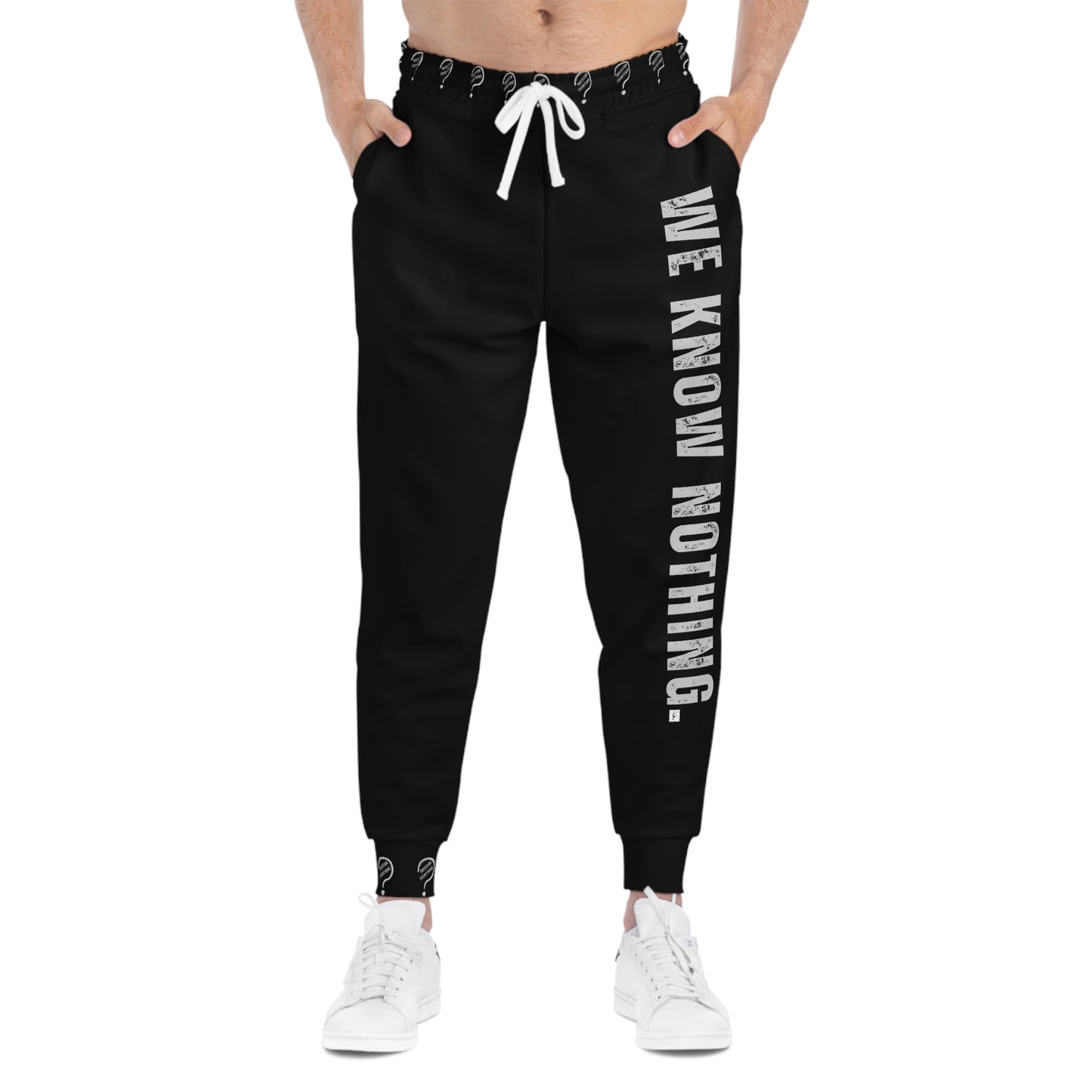 We Know Nothing Athletic Joggers — Black