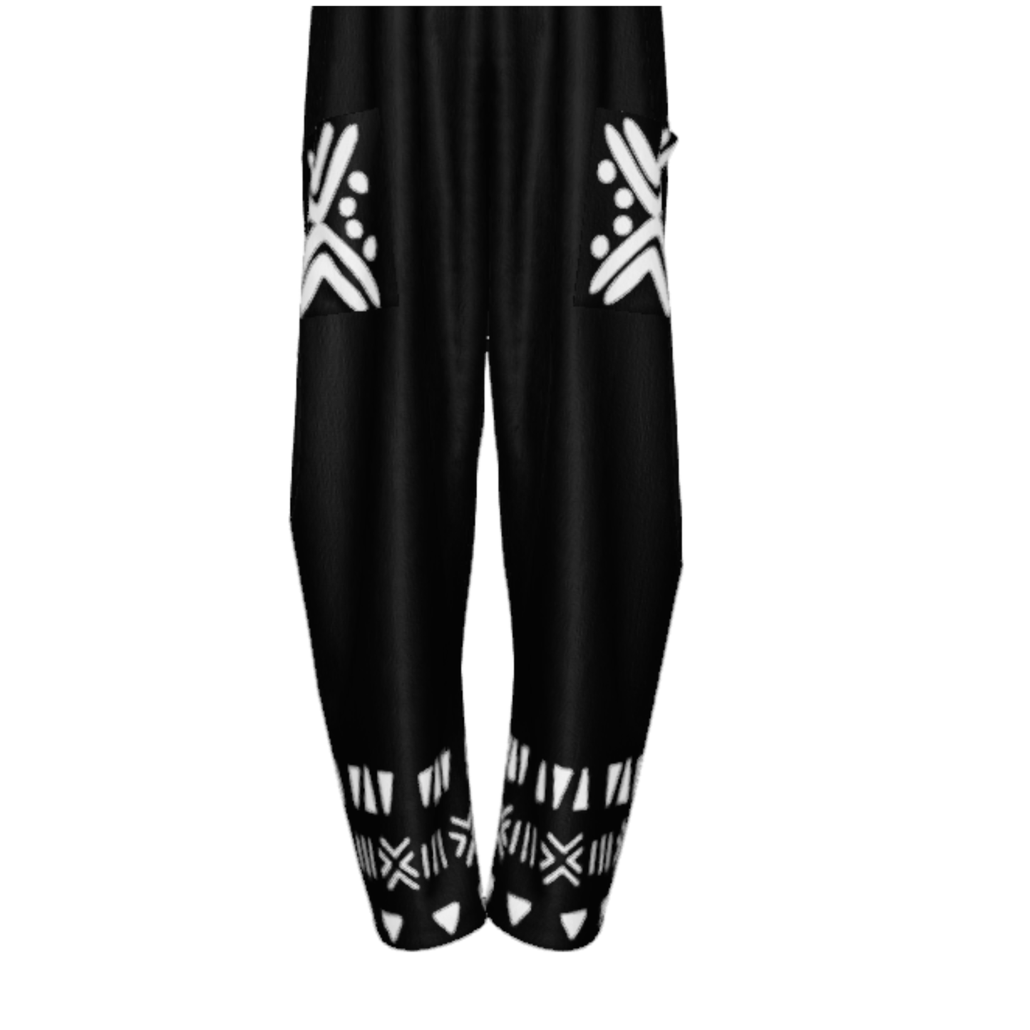 Bogolan Print V-Neck Jumpsuit | Afro Boho | Mud Cloth | Kinky Nomad