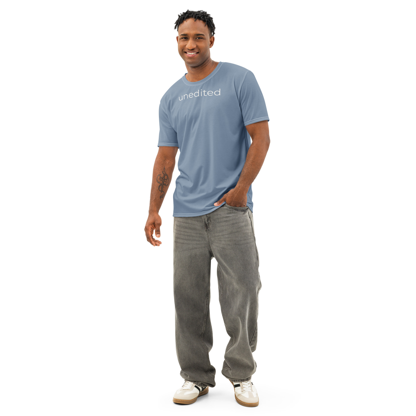 Unedited Cotton Tee – Empowering Minimalist Graphic T-Shirt | Soft Midweight Everyday Top cotton crew neck t-shirt