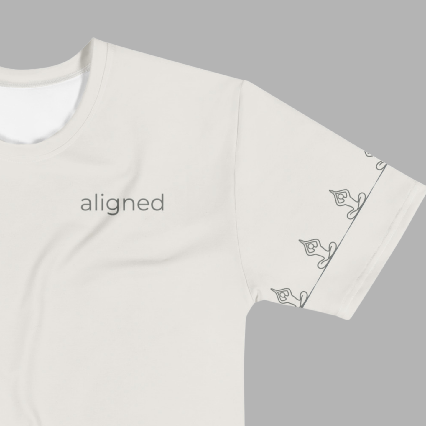 Aligned Cotton Tee – Mindful Minimalist Yoga Shirt | Centered. Aligned. Present.