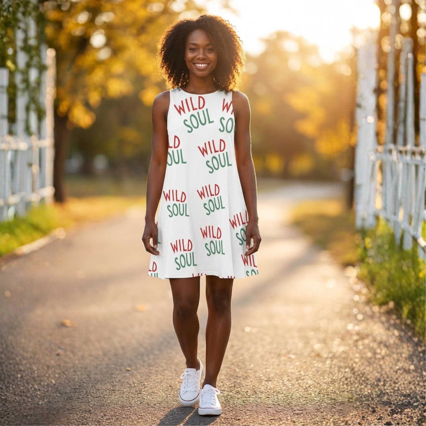 Wild Soul Sleeveless A-Line Pocket Dress