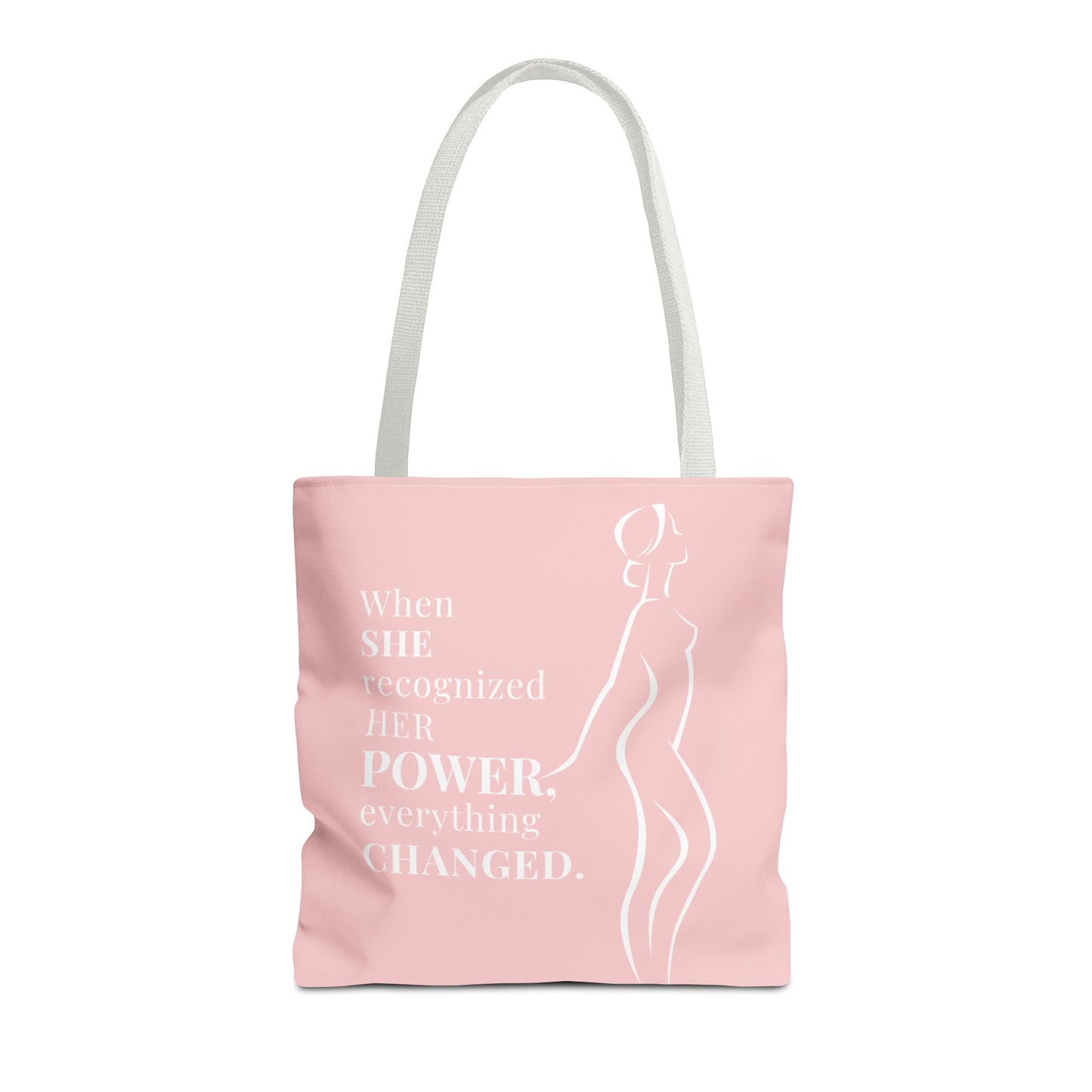 Empowerment Tote Bag – 16x16 Durable Polyester Tote | Louder Than Fear, Her Power, My Body My Rules, We Know Nothing