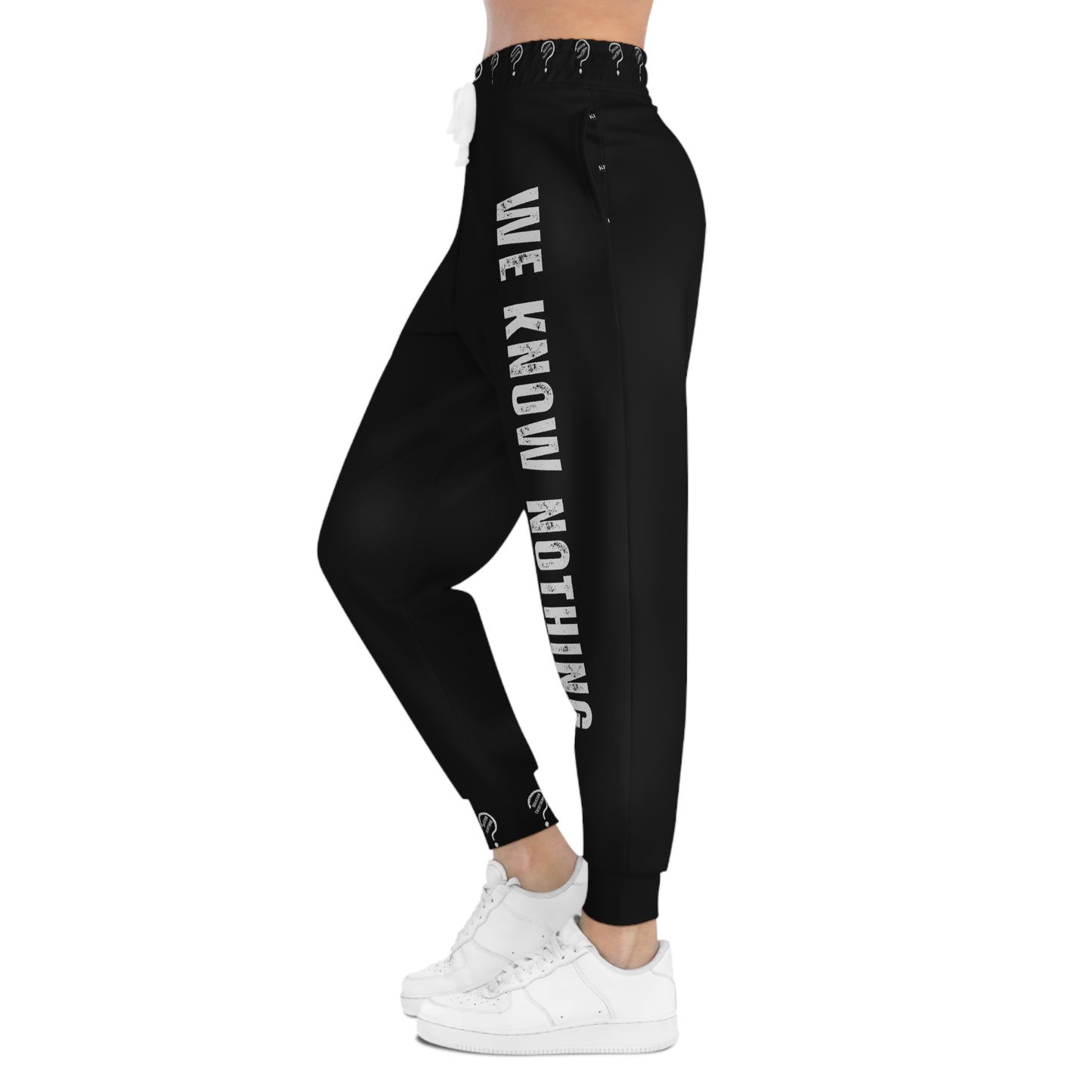 We Know Nothing Athletic Joggers — Black