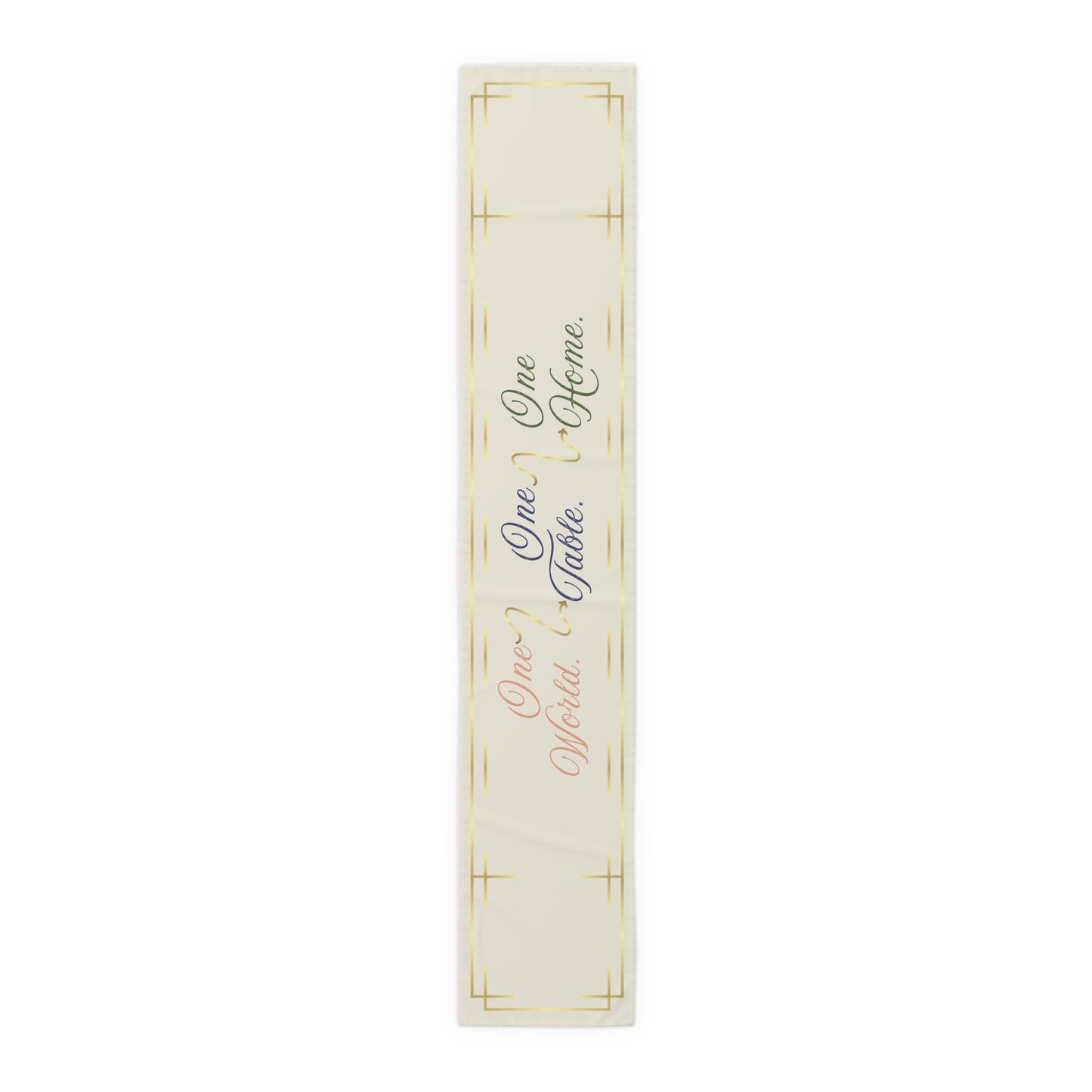 Table Runner – Abundance, Connection, Calm Home Wild Soul, Gratitude | Cotton Twill & Polyester | 2 Sizes