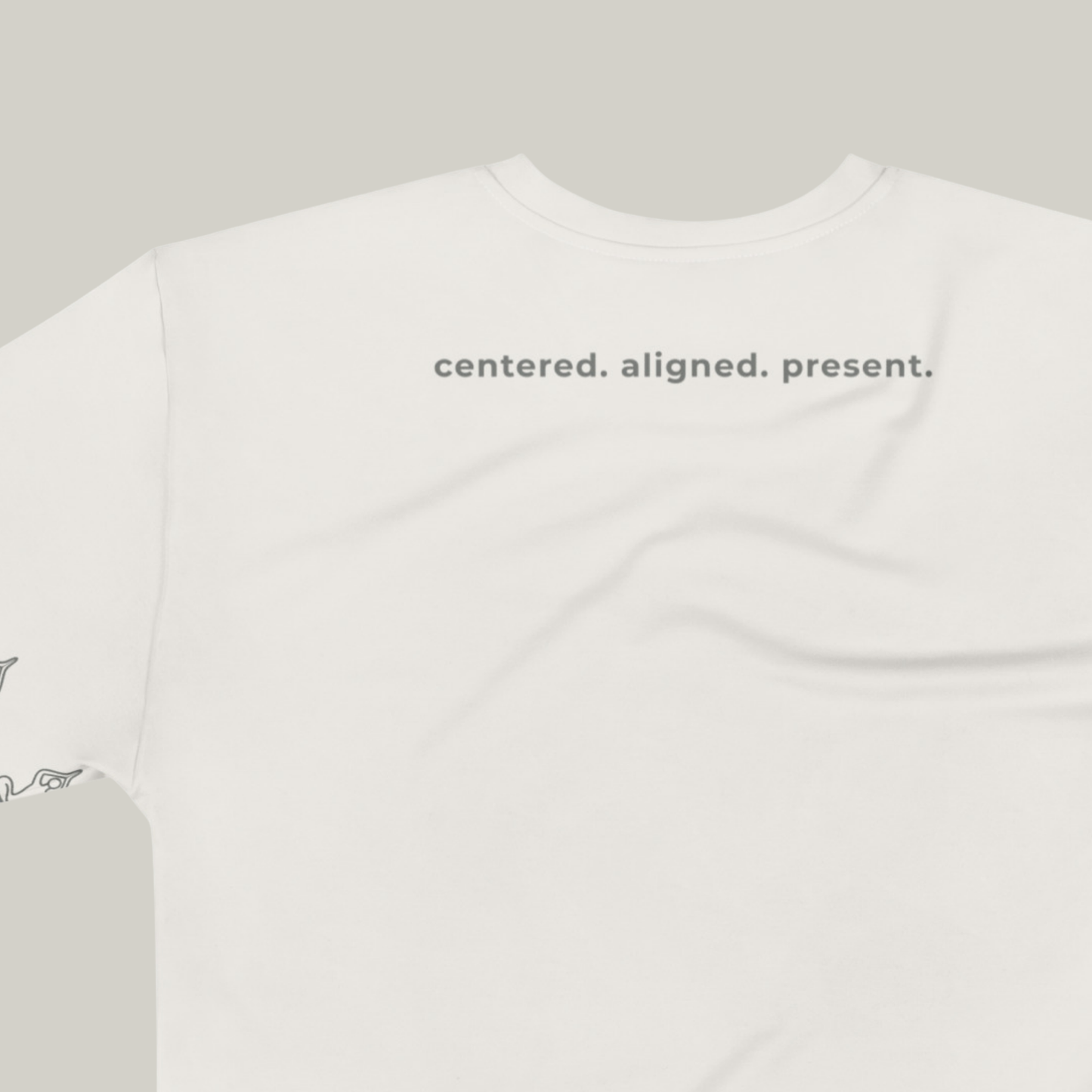 Aligned Cotton Tee – Mindful Minimalist Yoga Shirt | Centered. Aligned. Present.