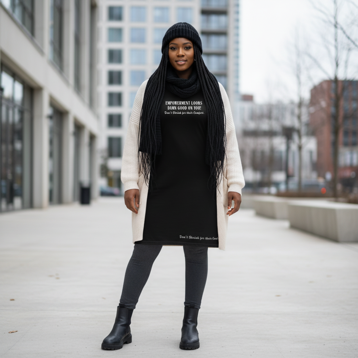 Empowerment Looks Damn Good On You | Oversized T-Shirt Dress