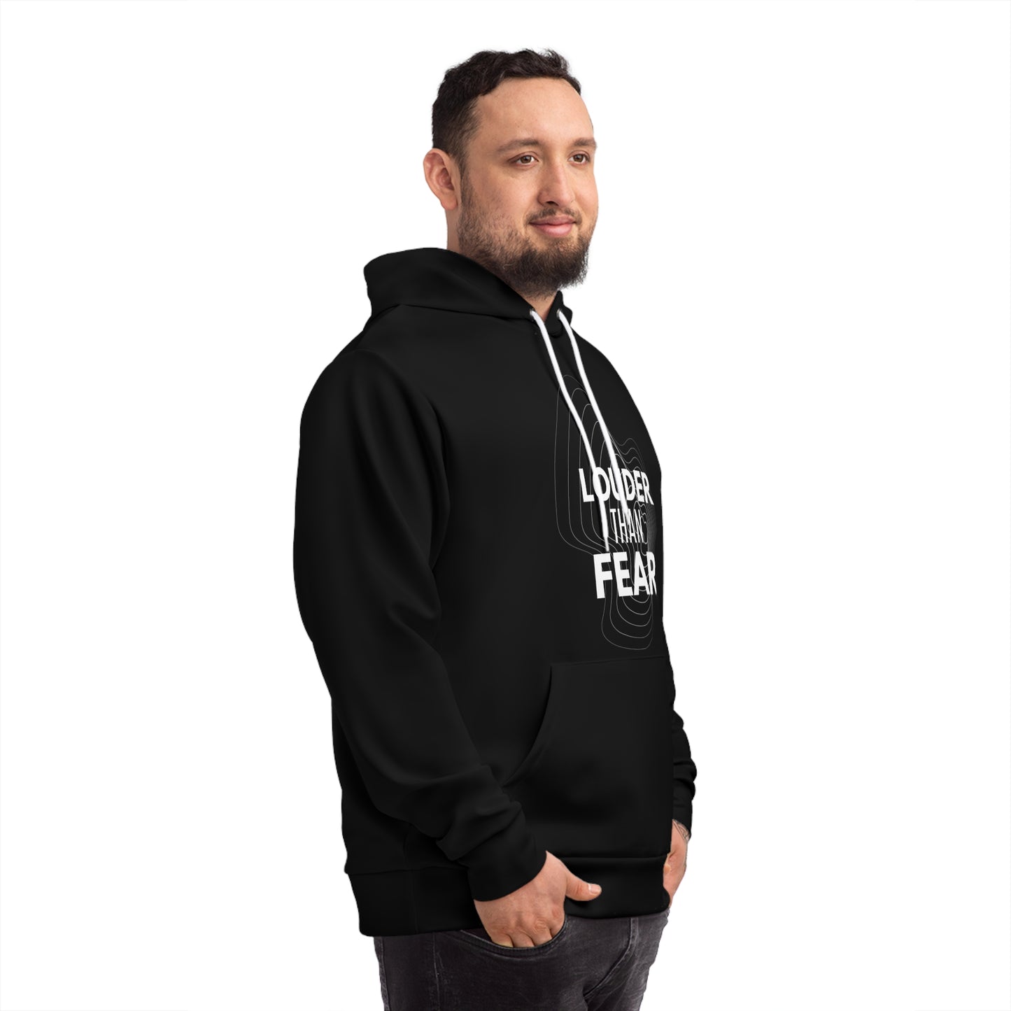Louder Than Fear Hoodie – Speak Resist Rise Unisex Statement Hoodie