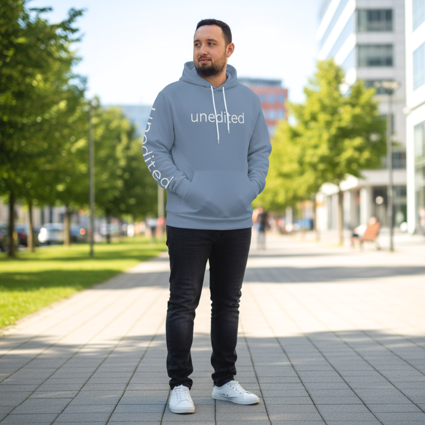 Unedited Hoodie | Minimalist Unisex Hoodie for Authentic Style