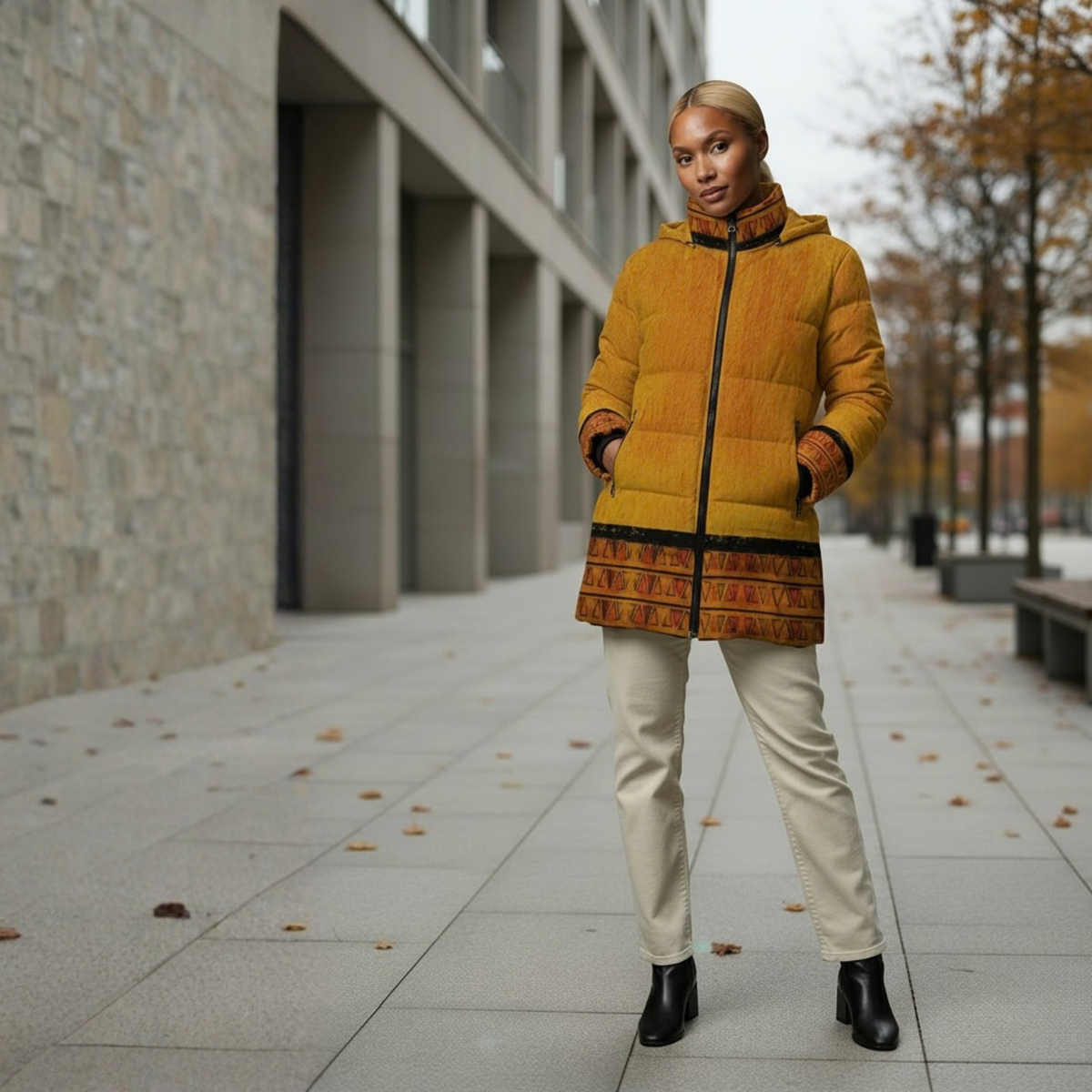 Ghana Ground Puffer Coat | Women's | Kinky Nomad