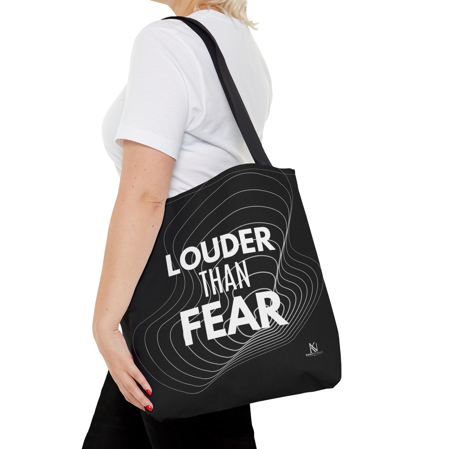 Empowerment Tote Bag – 16x16 Durable Polyester Tote | Louder Than Fear, Her Power, My Body My Rules, We Know Nothing