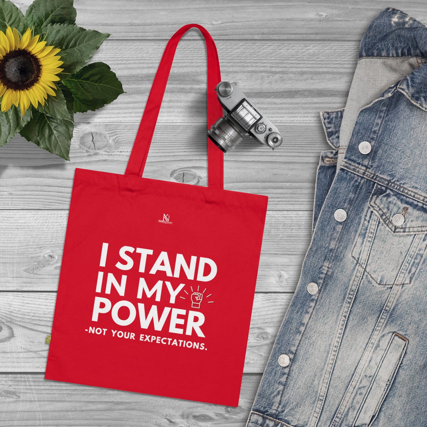 Organic Cotton Tote Bag – Eco-Friendly 15x16.5 Sustainable Tote | Freedom to Refuse, #WTAF, I Stand in My Power, The System Isn’t Broken