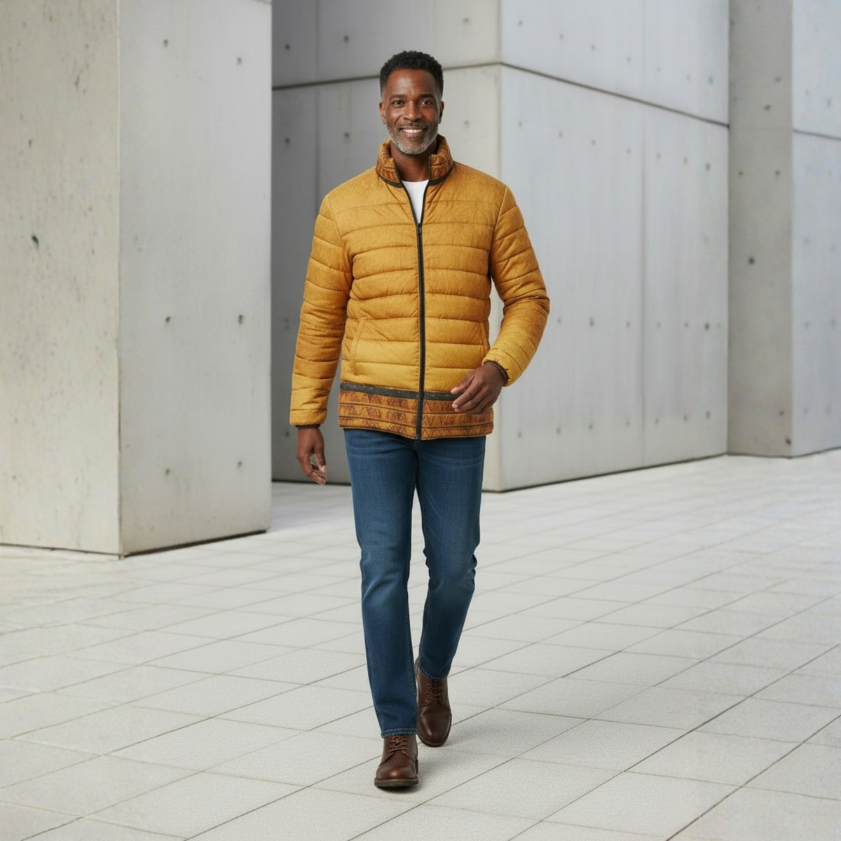 Ghana Ground Quilted Jacket | Men's | Kinky Nomad