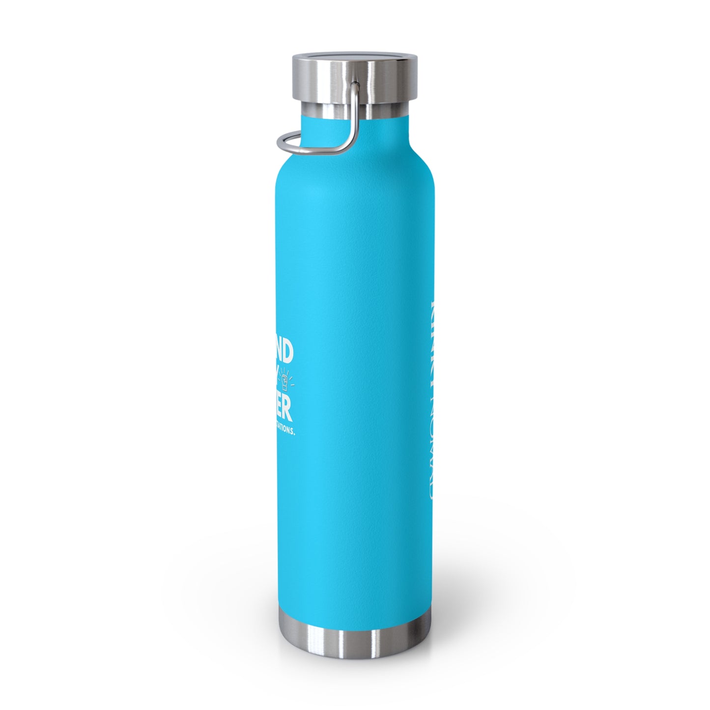 Copper Vacuum Insulated Water Bottle – 22oz Stainless Steel with Empowerment Designs | My Body My Rules, Louder Than Fear, We Know Nothing, #WTAF, I Stand in My Power
