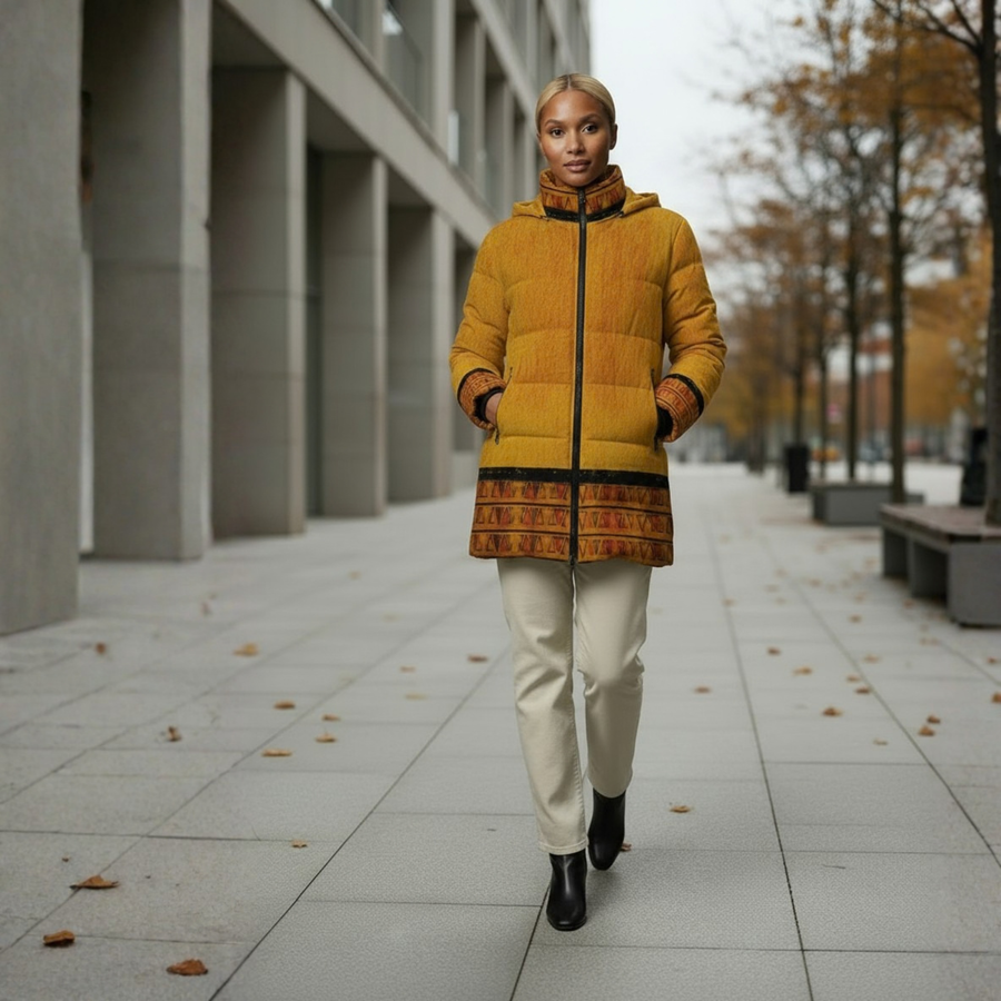 Ghana Ground Puffer Coat | Women's | Kinky Nomad