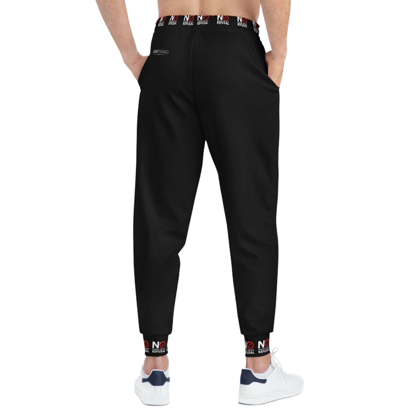 NO FREEDOM Athletic Joggers -BLACK