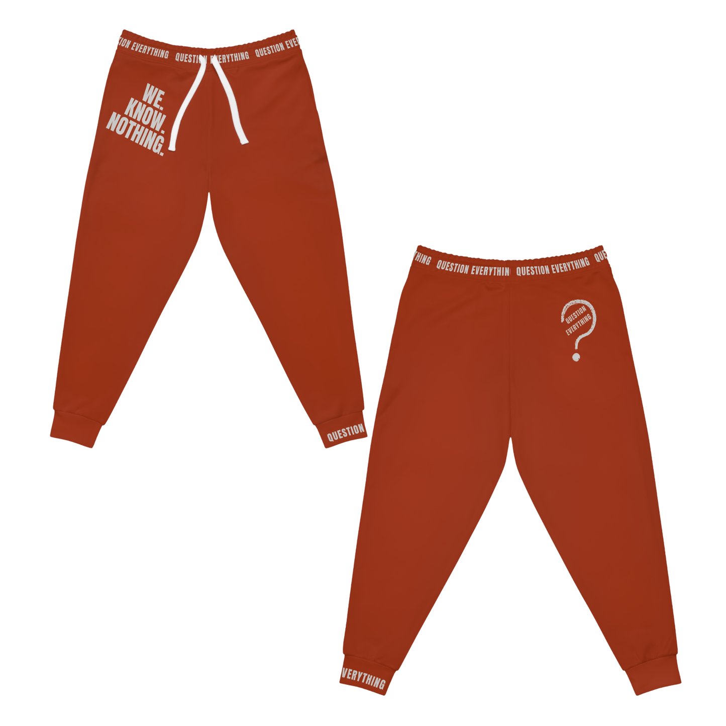 We Know Nothing Joggers | Manifesto Series | Unisex | Kinky Nomad