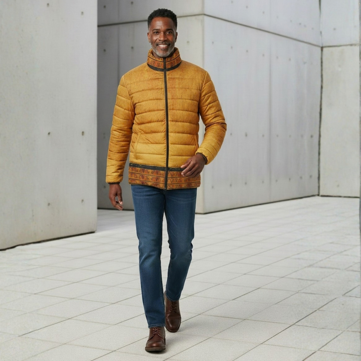 Ghana Ground Quilted Jacket | Men's | Kinky Nomad