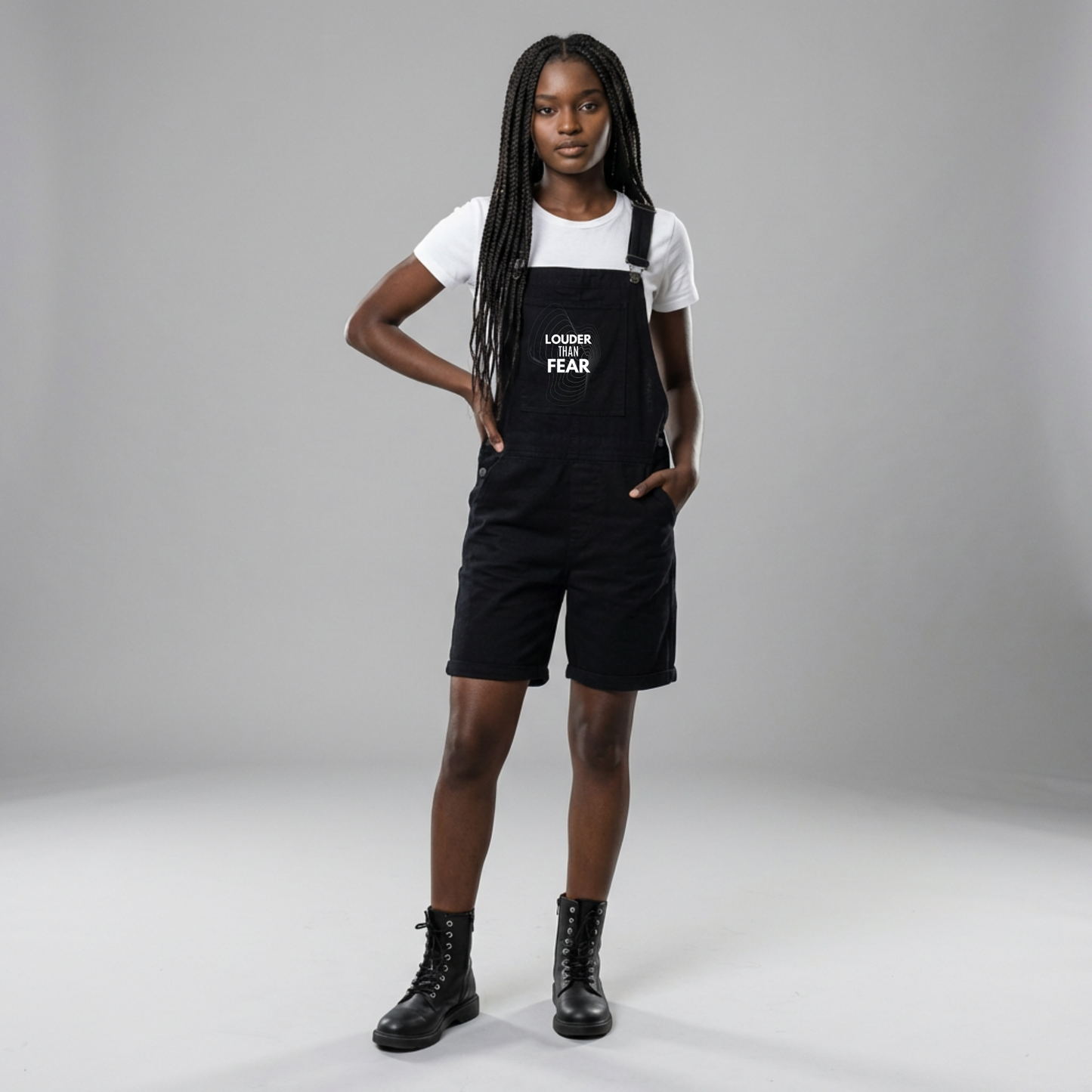 Unisex Streetwear Short Overalls | Graphic Casual Dungarees Shorts | Adjustable Strap Urban Jumpsuit