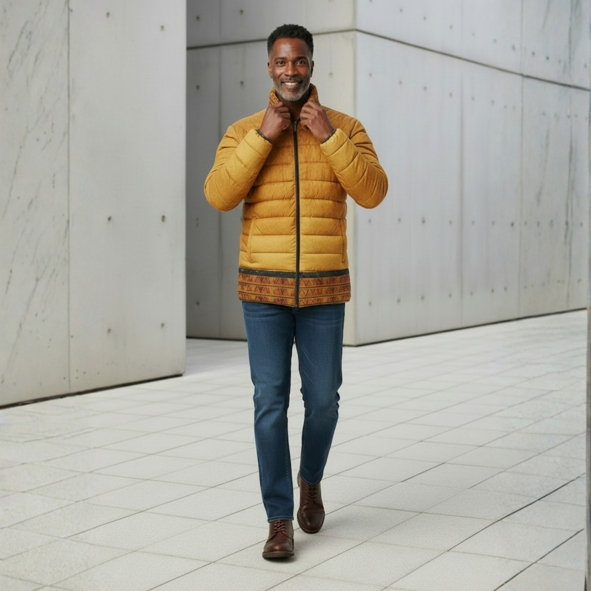 Ghana Ground Quilted Jacket | Men's | Kinky Nomad
