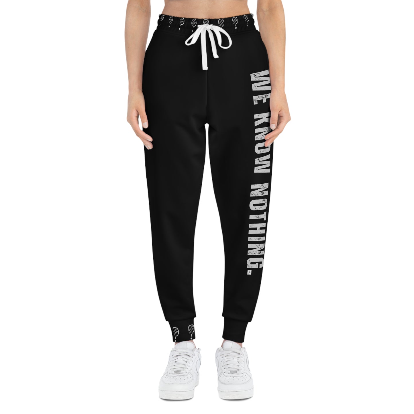 We Know Nothing Athletic Joggers — Black
