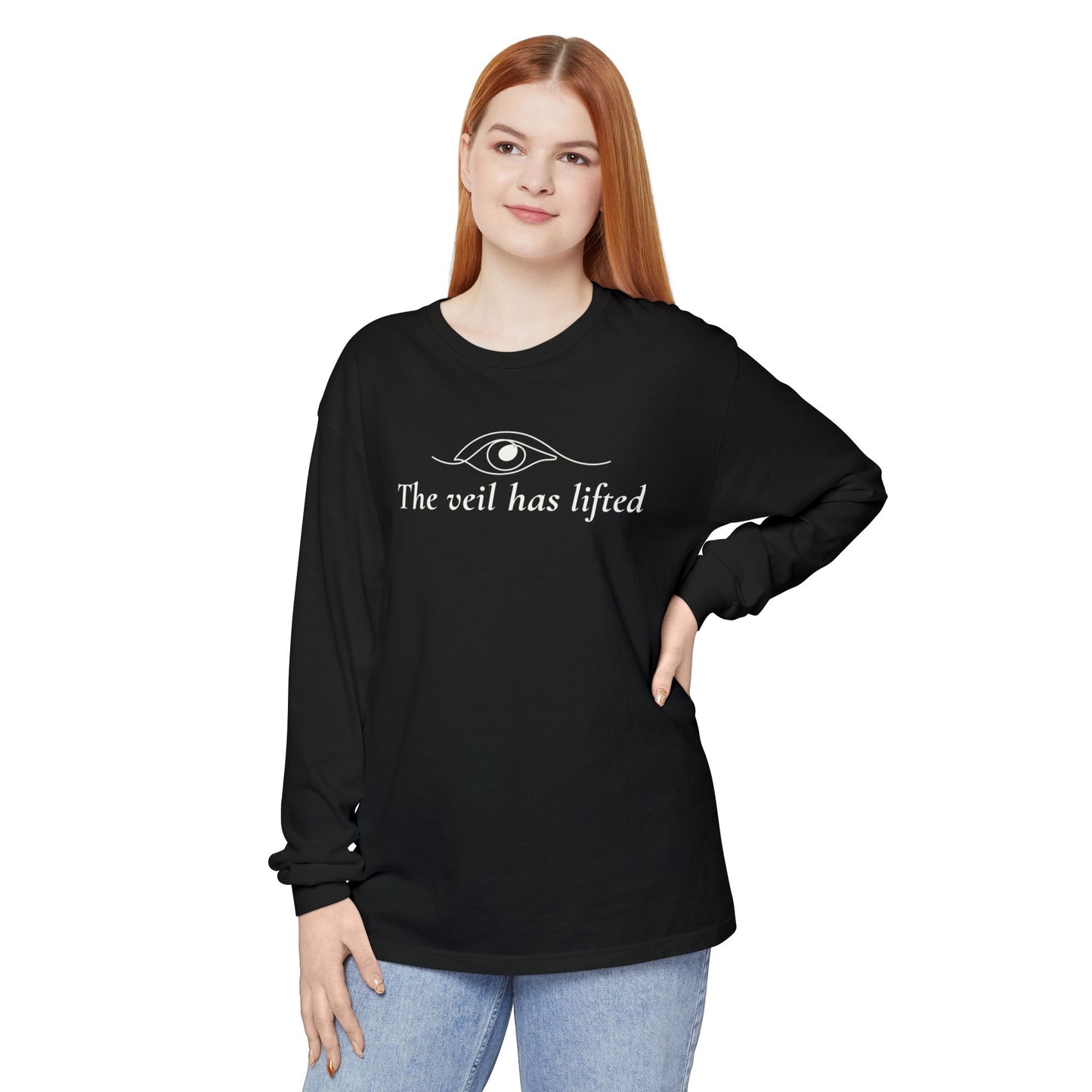 The Veil Has Lifted Unisex Long Sleeve T-Shirt – Speak Freely Statement Tee