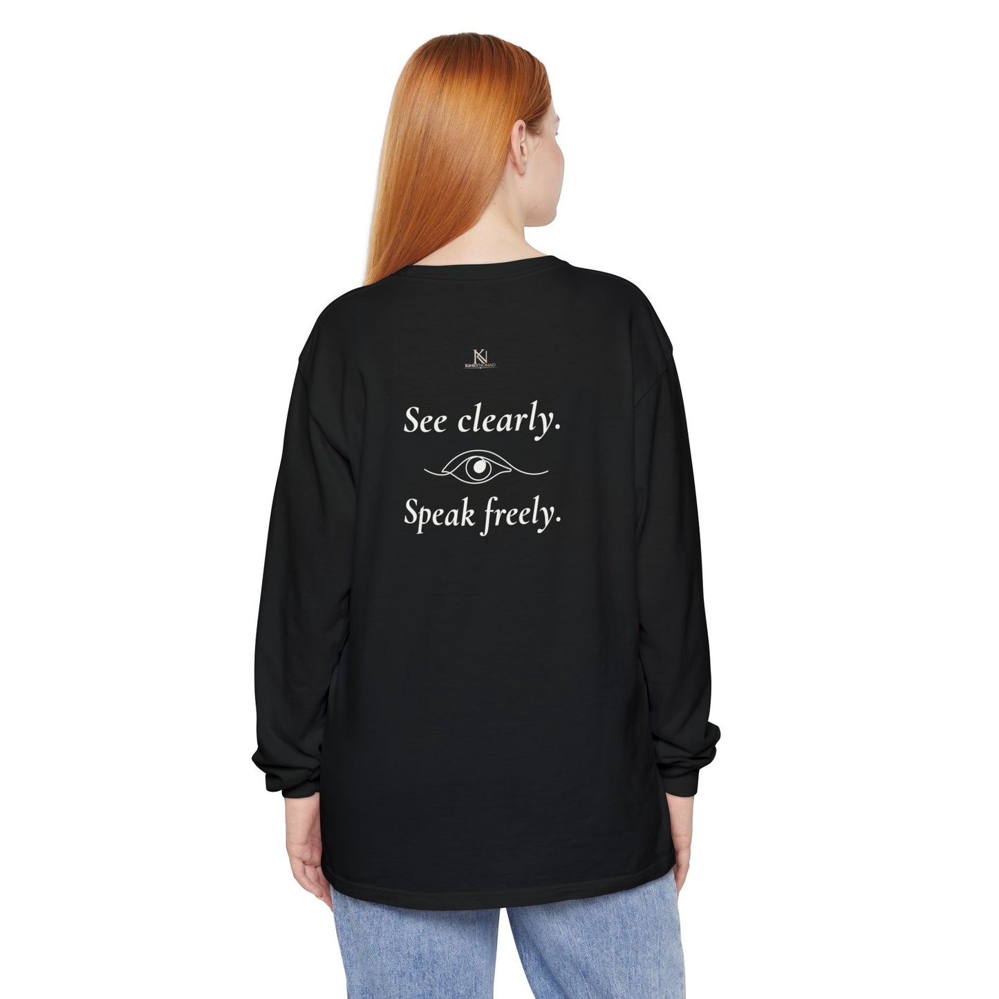 The Veil Has Lifted Unisex Long Sleeve T-Shirt – Speak Freely Statement Tee