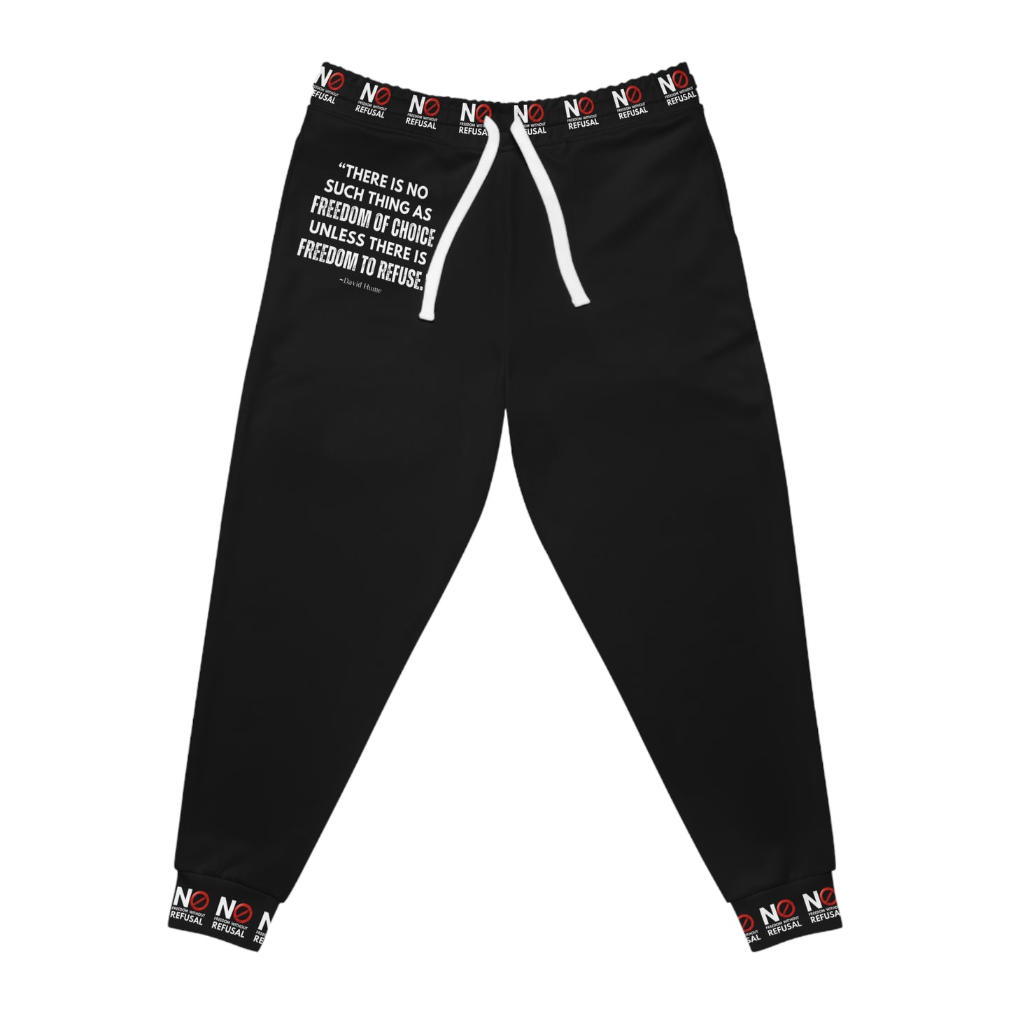 NO FREEDOM Athletic Joggers -BLACK