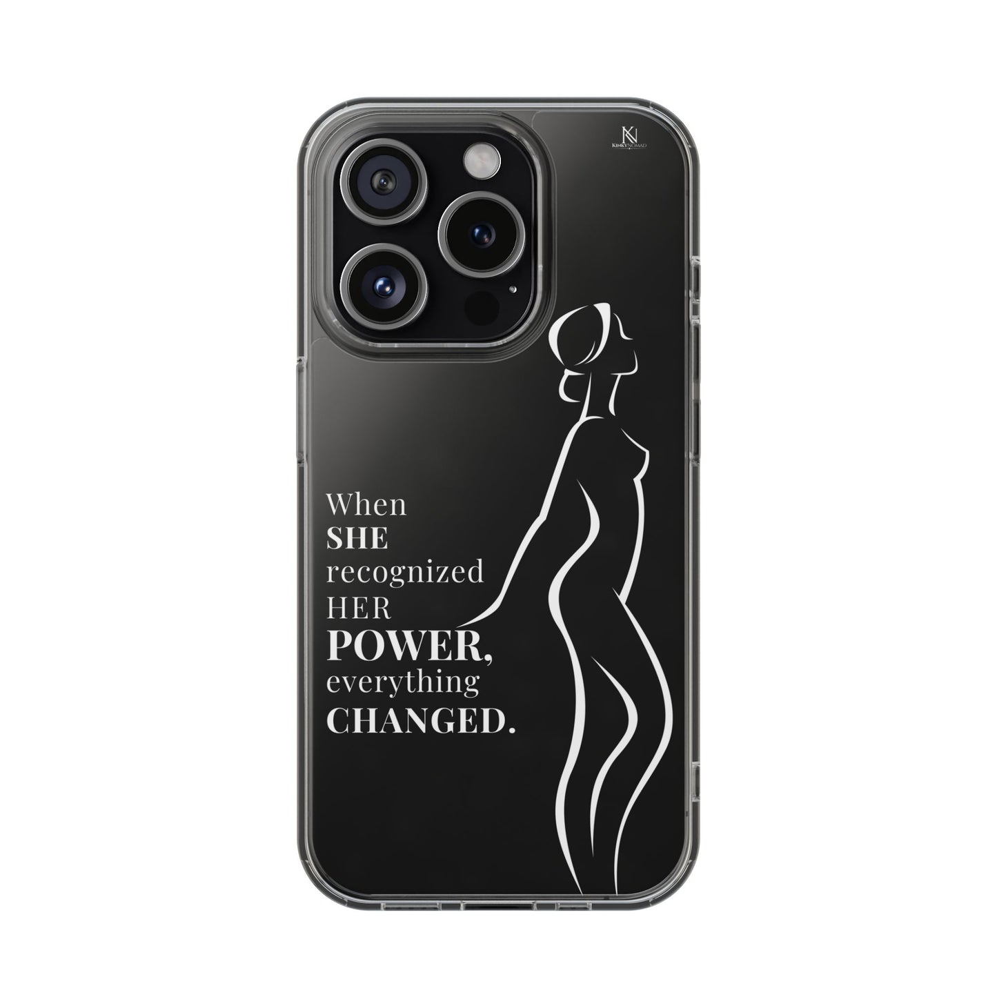 Empowerment Clear Phone Case – Slim Protective Cover for iPhone & Samsung (5 Designs)