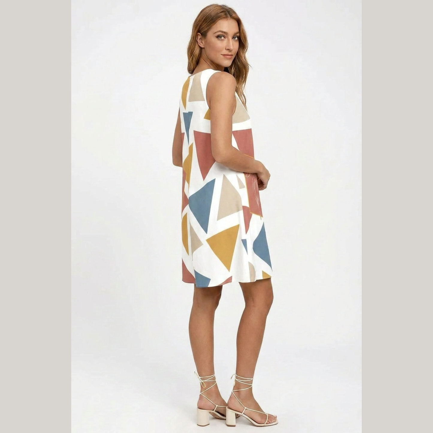 Born Herself A-Line Dress – Inspirational Atticus Quote Sleeveless Geometric Dress