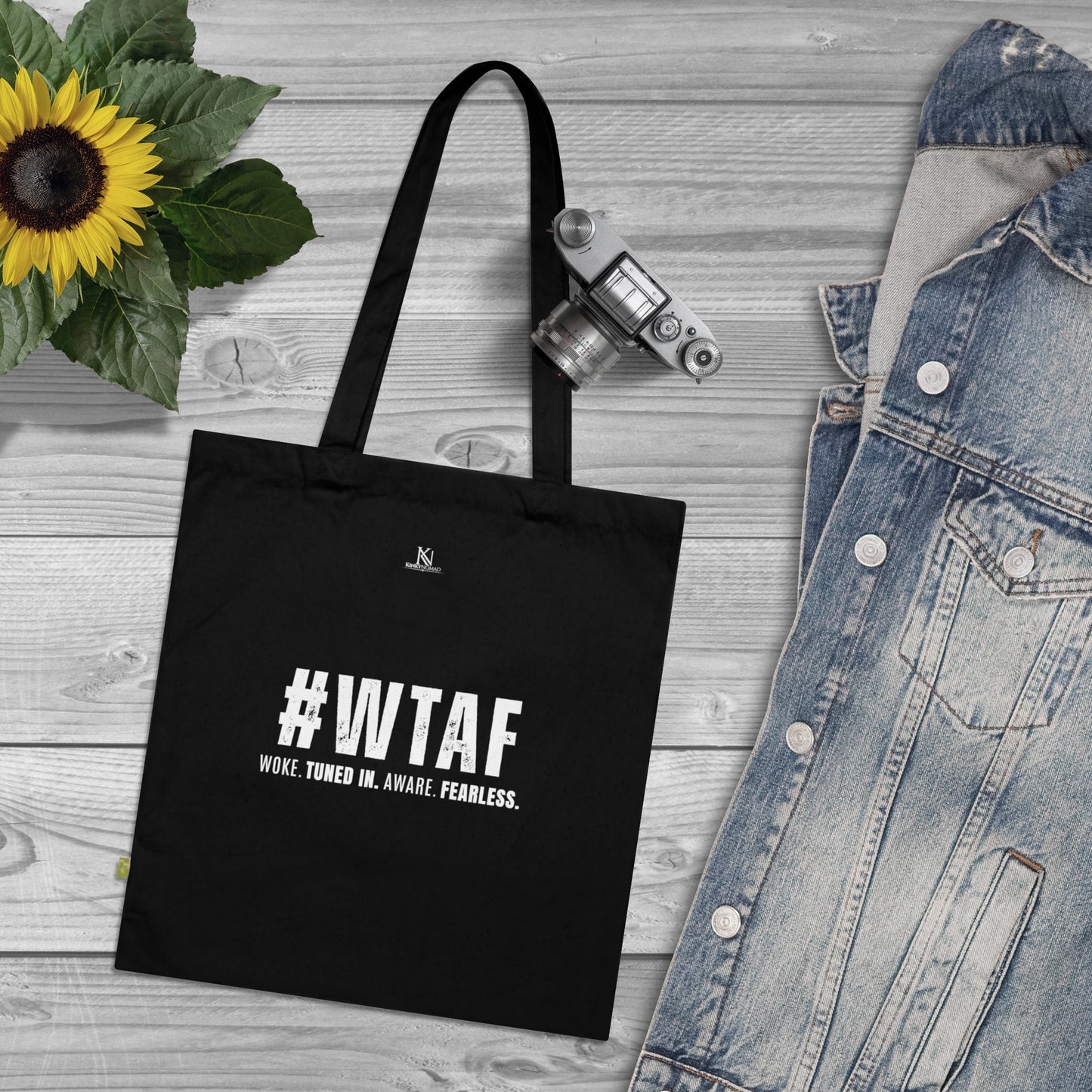 Organic Cotton Tote Bag – Eco-Friendly 15x16.5 Sustainable Tote | Freedom to Refuse, #WTAF, I Stand in My Power, The System Isn’t Broken