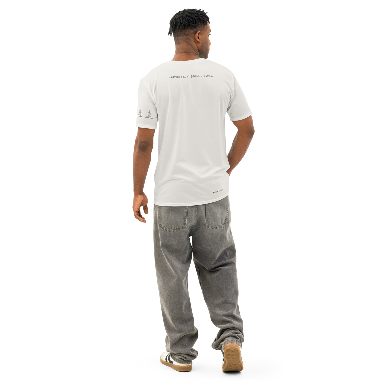Aligned Cotton Tee – Mindful Minimalist Yoga Shirt | Centered. Aligned. Present.