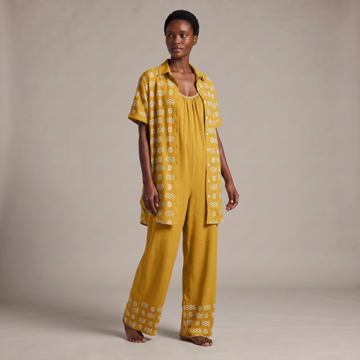 Savanna Gold Bundle | Shirt Dress + Jumpsuit | Kinky Nomad