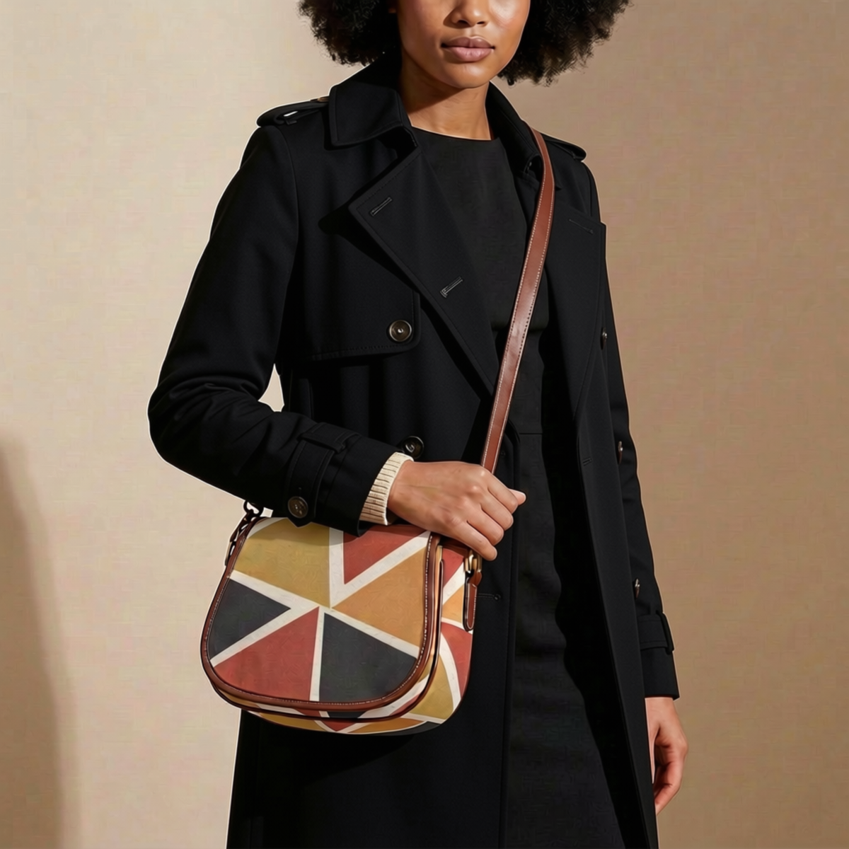 Crossbody Saddle Bag | Angles Savanna Kemet Ghana | Kinky Nomad