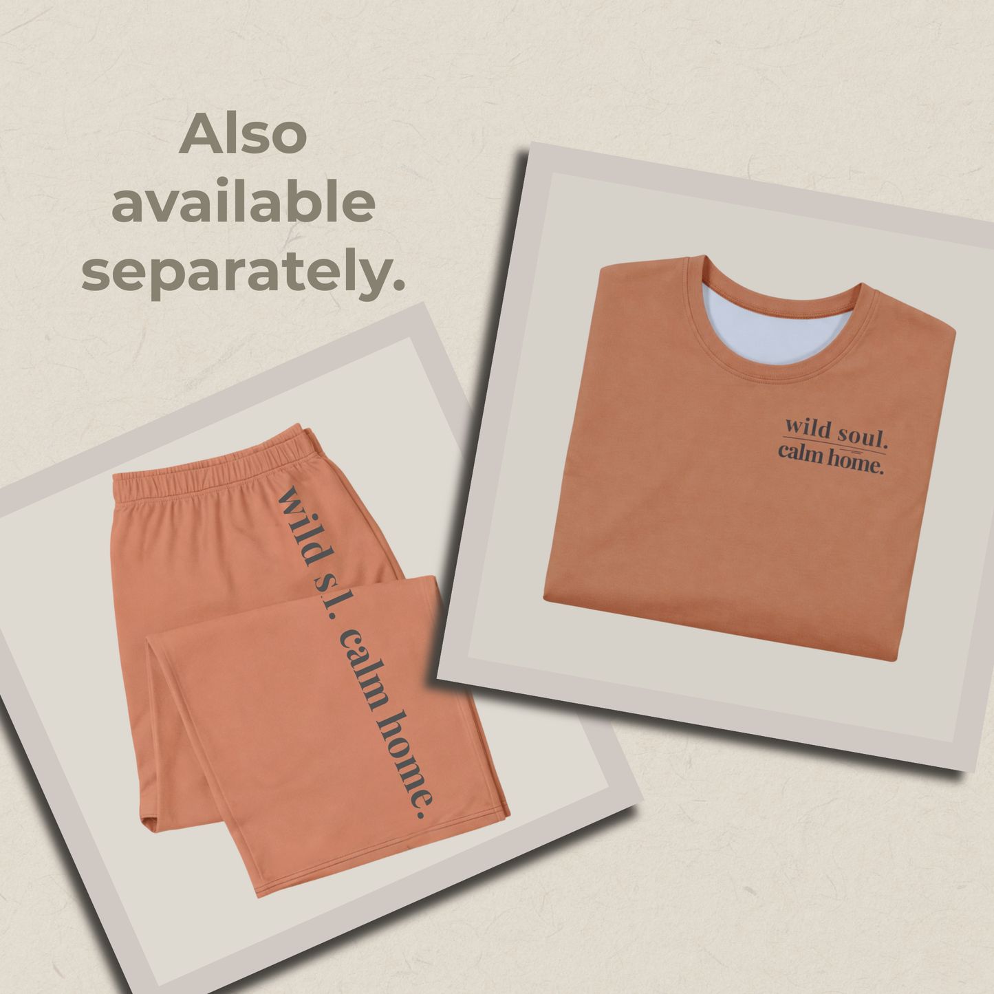 Wild Soul, Calm Home SoftStyles Set | Unisex T-Shirt & Wide-Leg Pant Matching Set